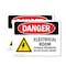 Signmission Electrical Room Storage Prohibited Danger Sign, Vinyl Decal, 10in W x 7in L, 2PK OS-2PACK-DS-D-710-L-2233 - alternate 1